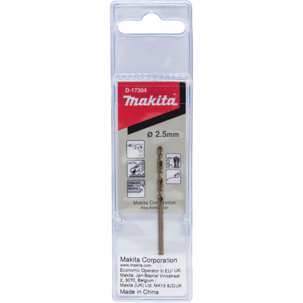 Vrták do kovu Makita D-17304, 2,5x57 mm