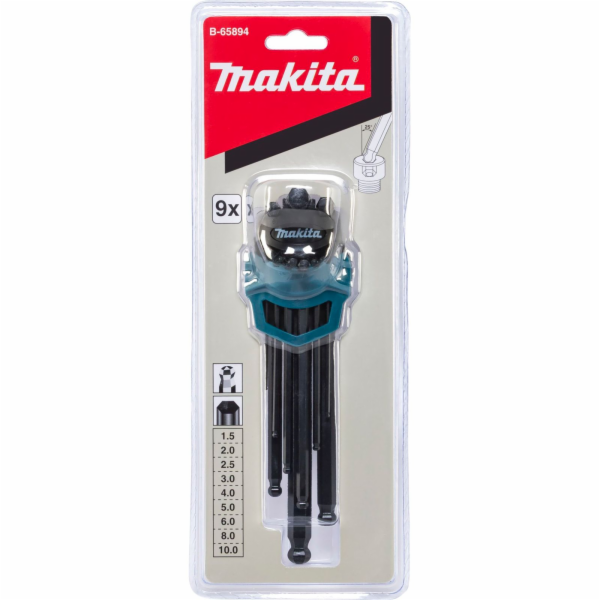 Makita Innensechskantschlüssel-Set 9-teilig, B-65894 (bla...