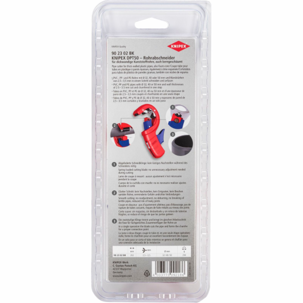 Knipex Rohrschneider DPT50 (rot/blau, Ř 32-50mm)
