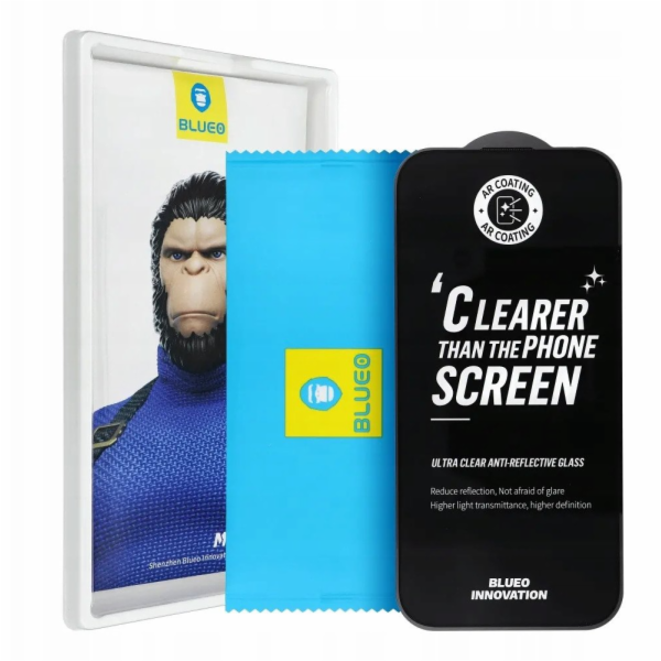 Blueo Tvrzené sklo 5D Mr. Monkey Glass pro Apple iPhone 1...