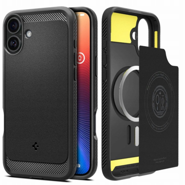 Spigen Rugged Armor MagSafe, matte black - iPhone 17