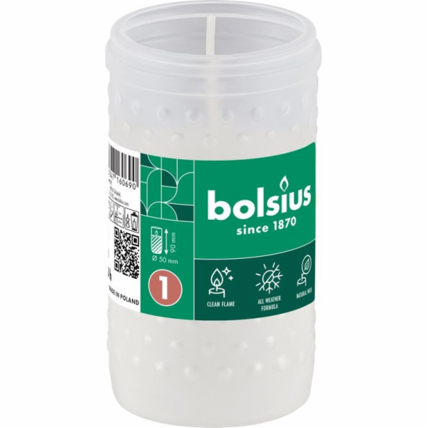 Svíčka hřbitovní parafín bílá 78 g/50x90 mm (cca 20 h)