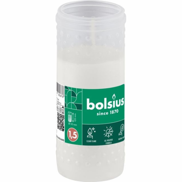 Svíčka hřbitovní parafín bílá 107 g/50x120 mm (cca 34 h)