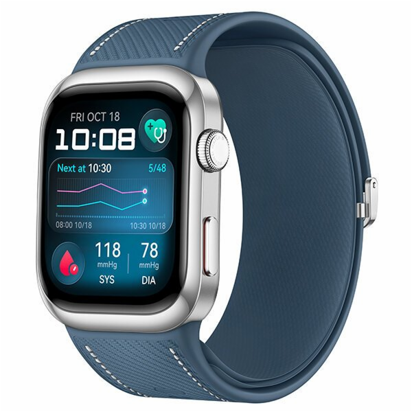 Huawei Watch D2 (Luca-B29) (silber, blaues Kunstleder-Arm...