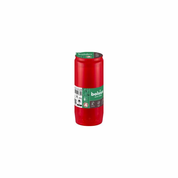Svíčka hřbitovní olejová červená 238 g/57x141 mm (cca 75 h)