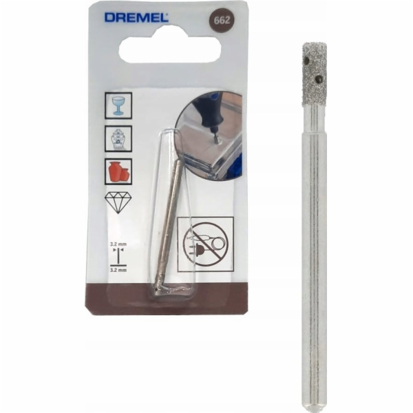 Dremel Diamantový vrták do skla 662