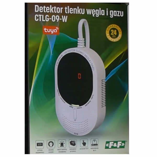FF Detektor oxidu uhelnatého a plynů s Wi-Fi CTLG-09-W