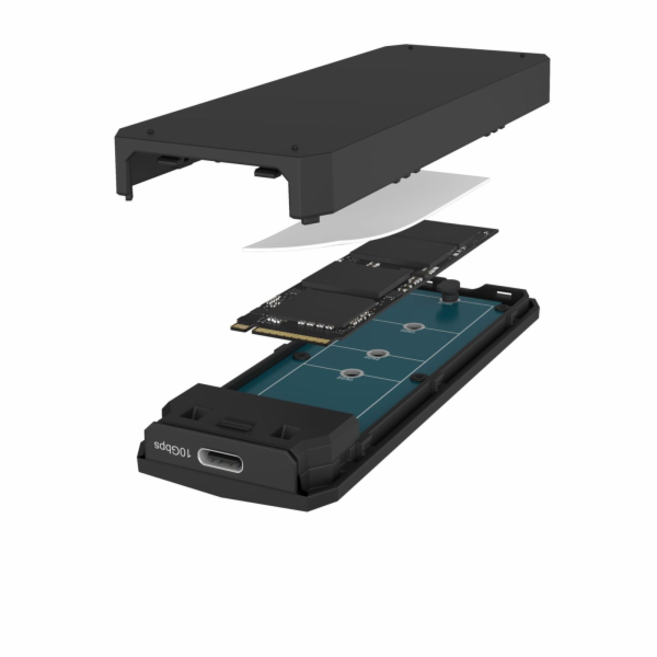 IcyBox Krabice pro SSD disk NVMe M.2 IB-1805ML-CU31, RGB ...