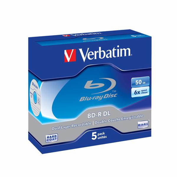 VERBATIM BD-R(5-pack)/DualLayer/Jewel/6X/50GB