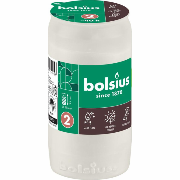 Náplň Bolsius, 40 h, 110 g, 48x95 mm, do kahanca, biela, ...