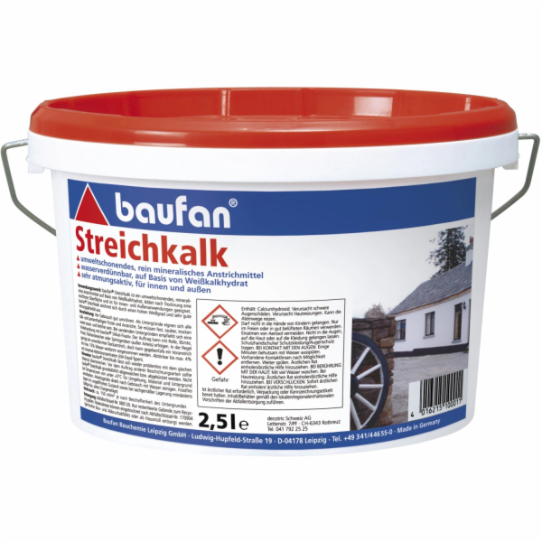 Baufan přetíratelná vápenná barva 2,5 l