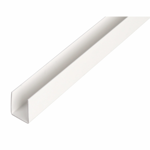 U-profil plastový 10 mm x 18 mm x 1000 mm bílý