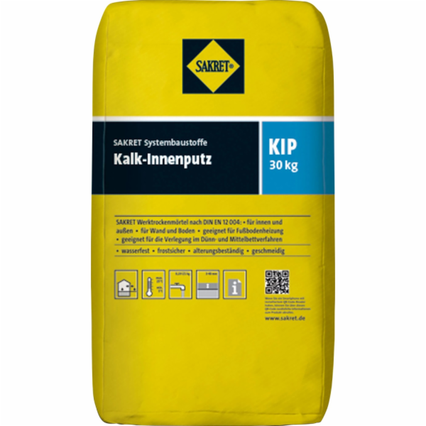 Sakret vápenná vnitřní omítka KIP 30 kg