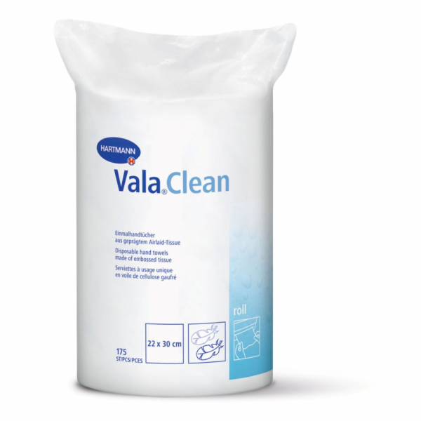 Utěrky Vala Clean roll, jednorázové, 22x30 cm, balení 175 ks