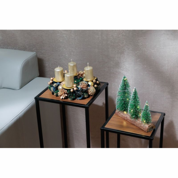 Venec MagicHome Vanoce, adventni, zeleno-modro-zlaty, 25 cm