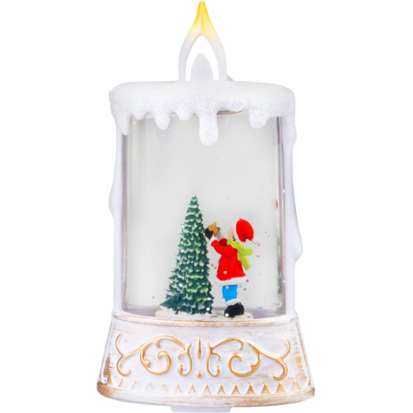 Lucerna MagicHome Vánoce, Santa se stromečkem, plast, 1xL...
