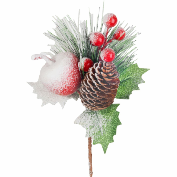 Větvička MagicHome Vánoce, zasněžená, 17 cm