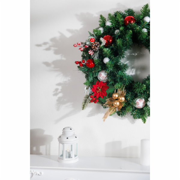 Větvička MagicHome Vánoce, paví pírka, zlatá, 22 cm