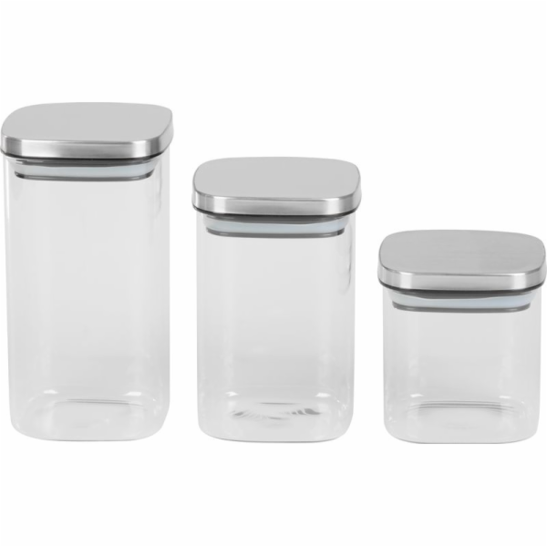 Nádoba MagicHome, sada 3 ks, 800/1100/1500 ml, skleněná, ...
