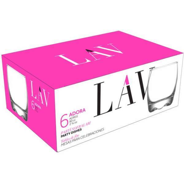Pohár Adora, LAV, sklenený, na likér/destilát, 80 ml, 49x...