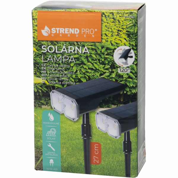 Svietidlo Strend Pro, solárne, LED, na stenu/zem, 16x10x2...