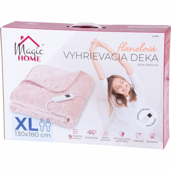 Deka MagicHome, výhrevná, flanel, béžová, 180x130 cm