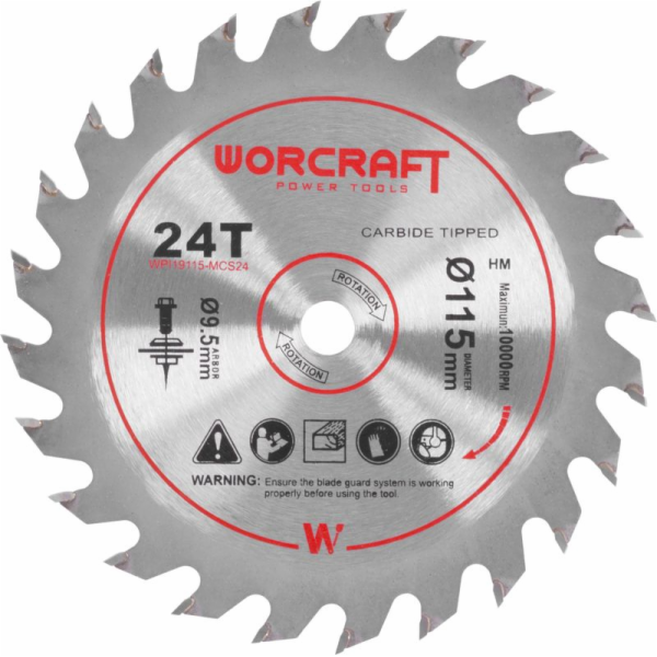 Kotúč pre Worcraft CMCS-S20LiB, 115x9,5 mm, 24T, pílový