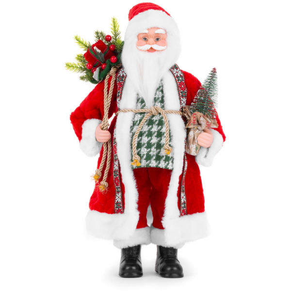 MagicHome Vánoční dekorace, Santa s pytlem s dárky a stro...