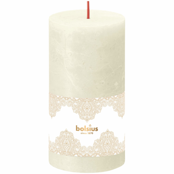 Svíčka Bolsius Golden Lace, válcová, vánoční, 54 hodin, 6...