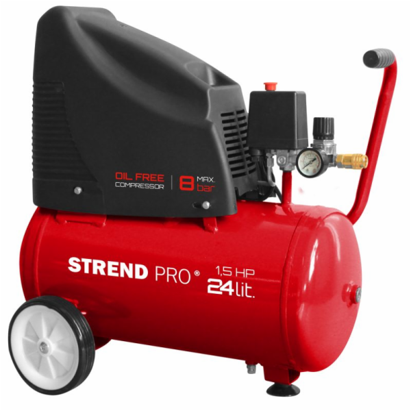 Kompresor Strend Pro OF1524, bezolejový, 1,1 kW, 24 litrů