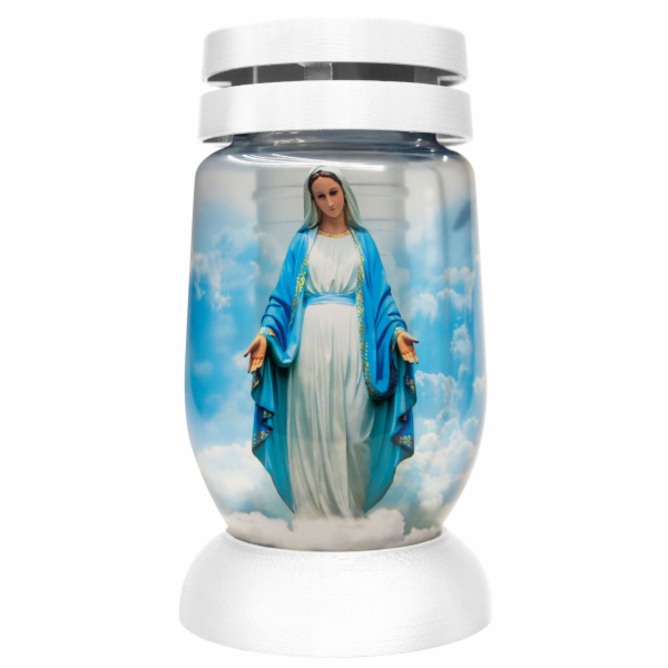 Kahanec Bolsius S02 3D Marie, 22 cm, na hrob, s náplní 36 h
