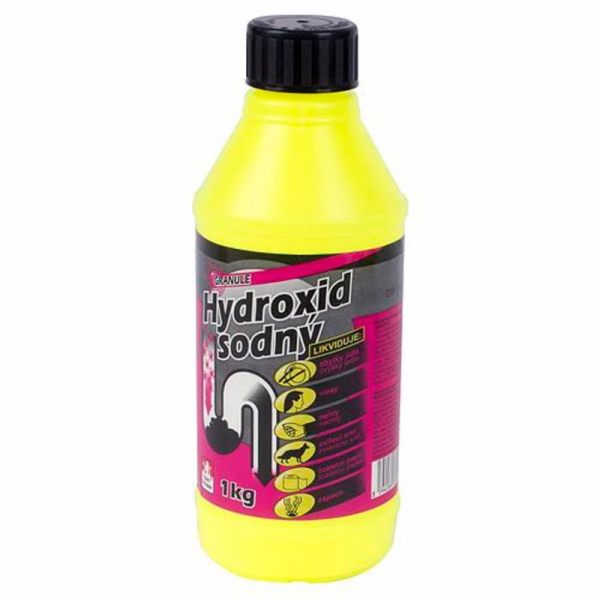 Hydroxid sodný 1 kg, čistič odpadů, pro sifon, mikrogranule