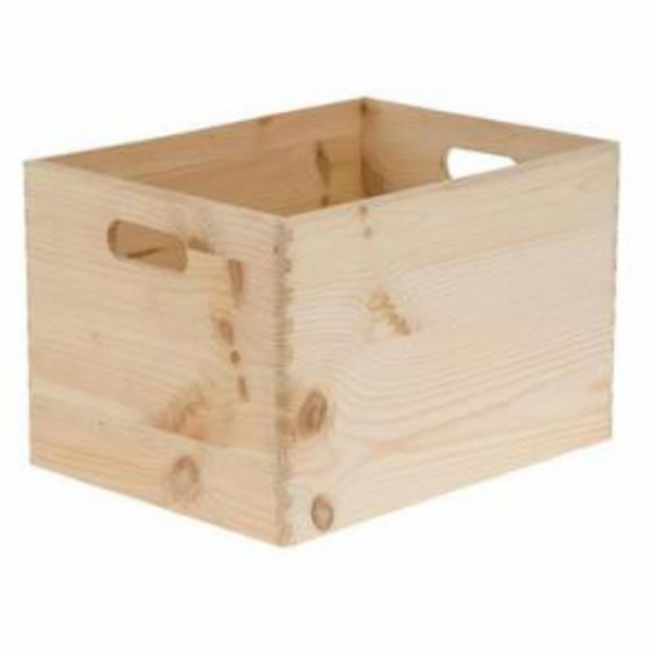 Dřevěná krabička, 40x30x14 cm, krabička s uchy, krabička
