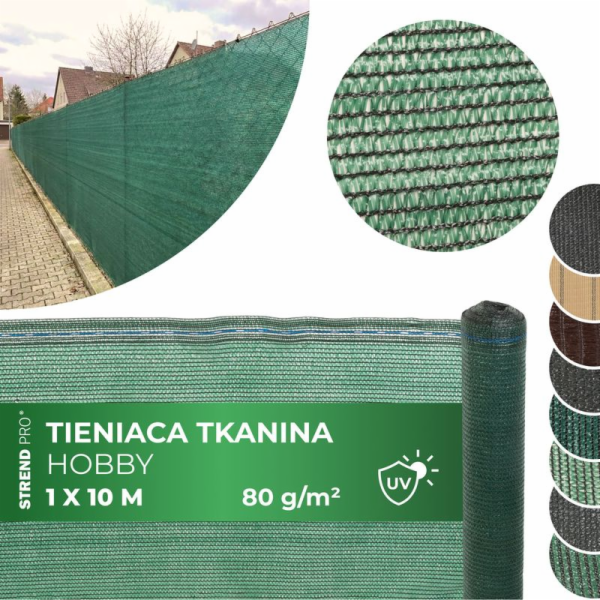 Stínicí tkanina HOBBY.NET 1x10 m, HDPE, UV, 80 g/m2, 85% ...
