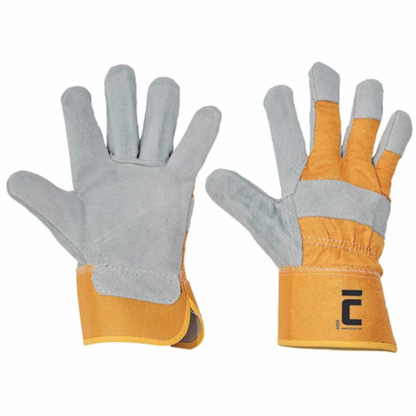 Rukavice EIDER YELLOW 10/XL, žluté, kombinované