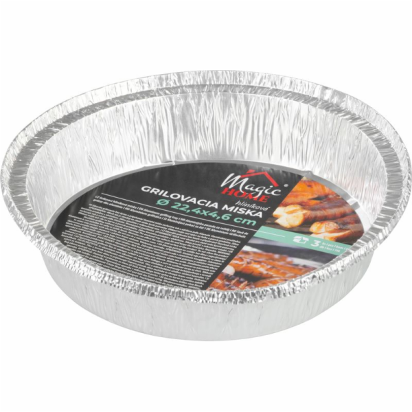 Miska MagicHome, 22,4x4,6 cm, grilovací, 3 ks, Alu, kulatá