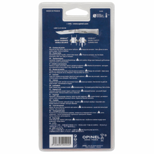 Opinel kapesni nuz c.08 zaviraci karbonova cepel drevena ...