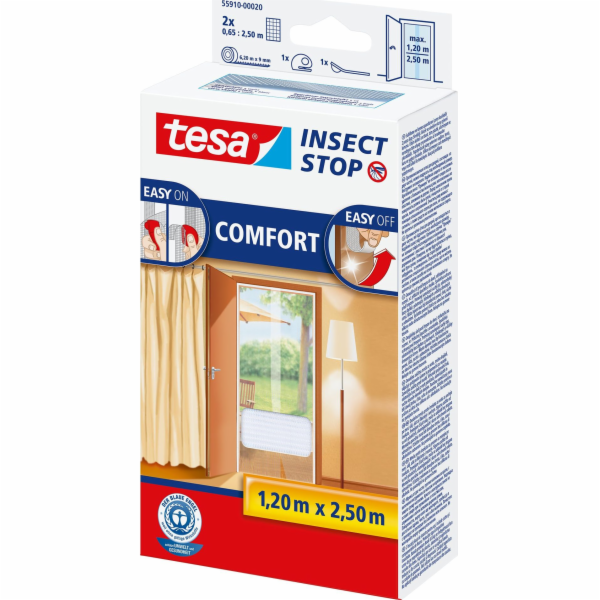 Tesa Comfort Door Síť proti hmyzu 1,2 x 2,5 m bílá