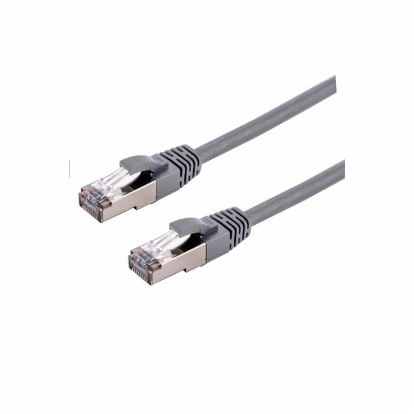 C-TECH kabel patchcord Cat6a, S/FTP, šedý, 3m