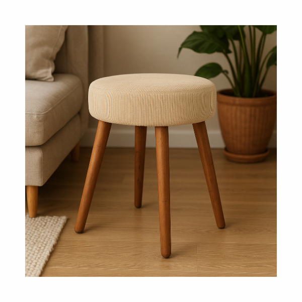 Stolička Home Styling Collection s měkkým manšestrovým se...