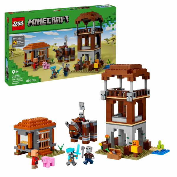 LEGO MINECRAFT 21278 Úkryt pro lupiče a devastátory