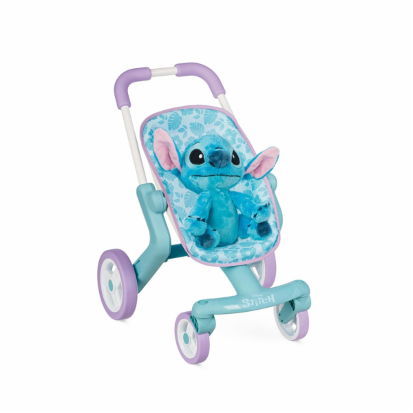 Smoby Kočárek pro panenky Stitch Můj první kočárek + plyš...