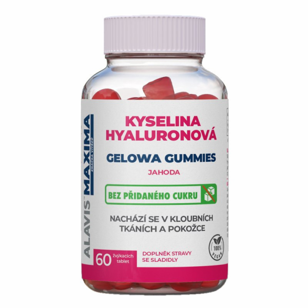 ALAVIS MAXIMA Kyselina Hyaluronová GELOWA GUMMIES Jahoda ...