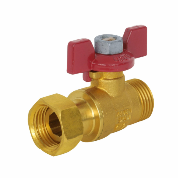 Ventil 02290, 1/2" s posuvným připojením, červená rukojeť