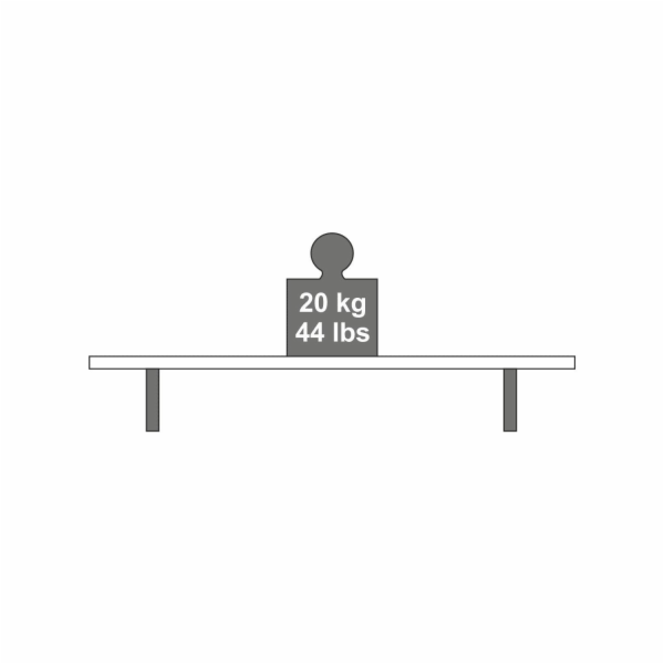 Policový držák Dolle Cast, 170x60 mm, šedý
