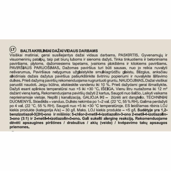 Emulzní barva Okko, bílá, 5l