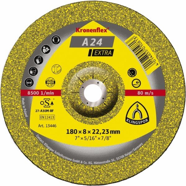 Kovový brusný kotouč Klingspor 125 x 6 x 22,23 mm