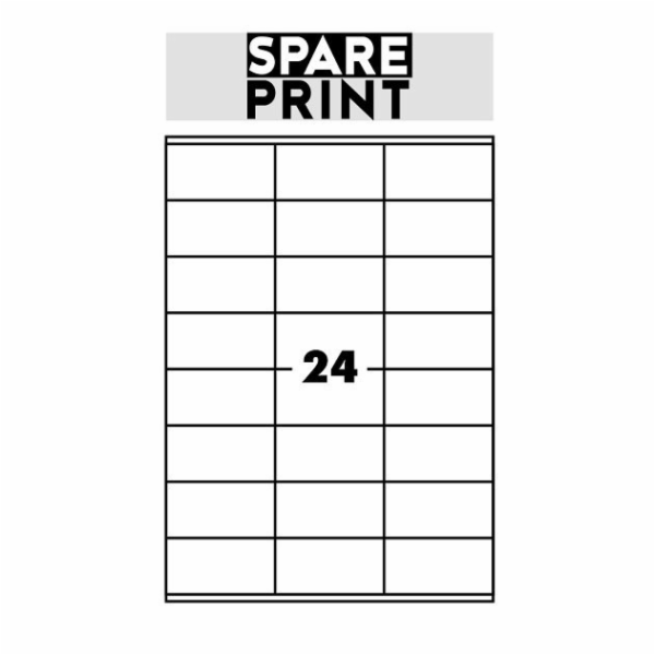 SPARE PRINT PREMIUM Samolepicí etikety bílé, 100 archů A4...