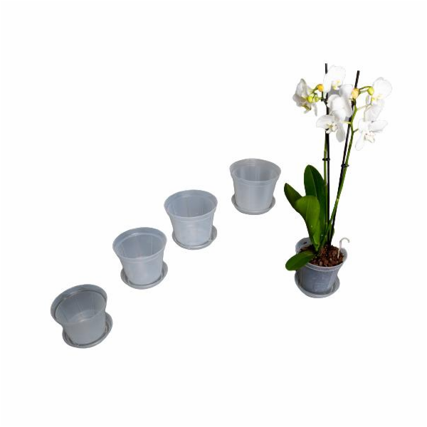 Hrnec Uniplastex UDCO14, plast, O14 cm, transparentní