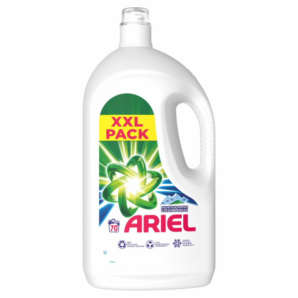 Tekutý prací prostředek Ariel Mountain Spring 70 mytí, 3,5l